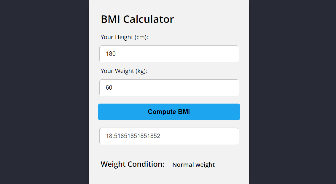 BMI Calculator