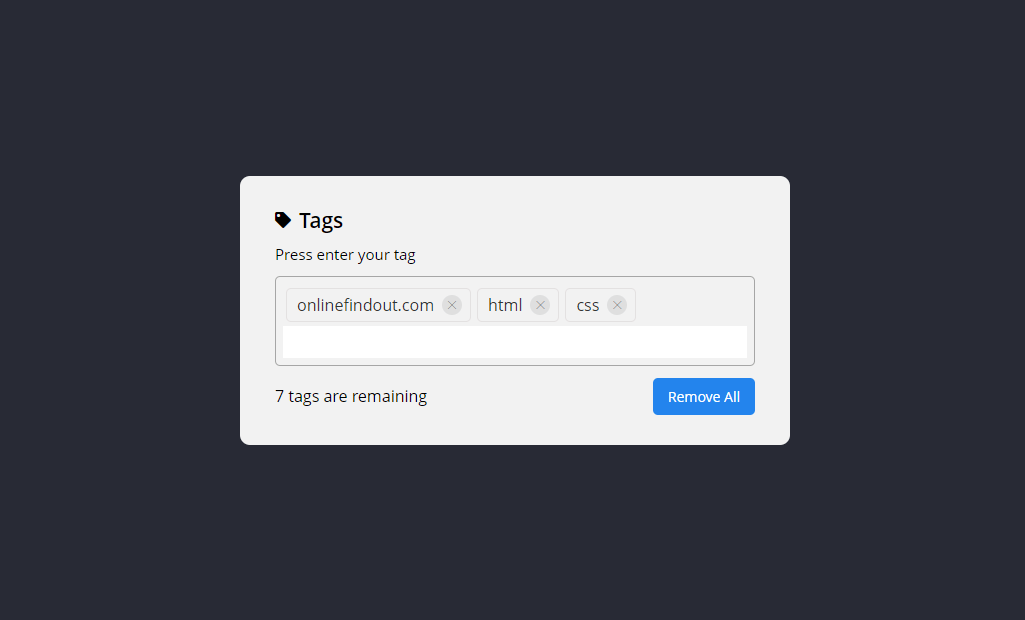 Tags Input Box